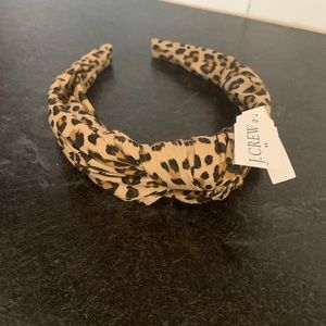 NWT. J. Crew Factory Leopard Knot Headband 🐆